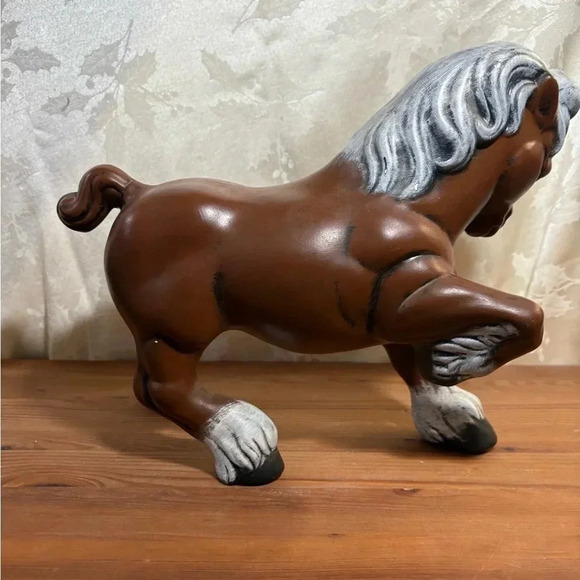 Vintage 10" Ceramic Art Chestnut’s Clydesdale Draft Horse - Picture 3 of 6